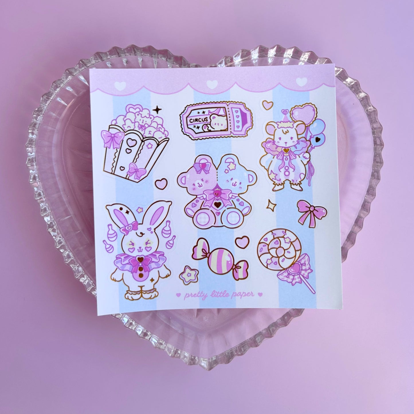circus critters ⟡ sticker sheet