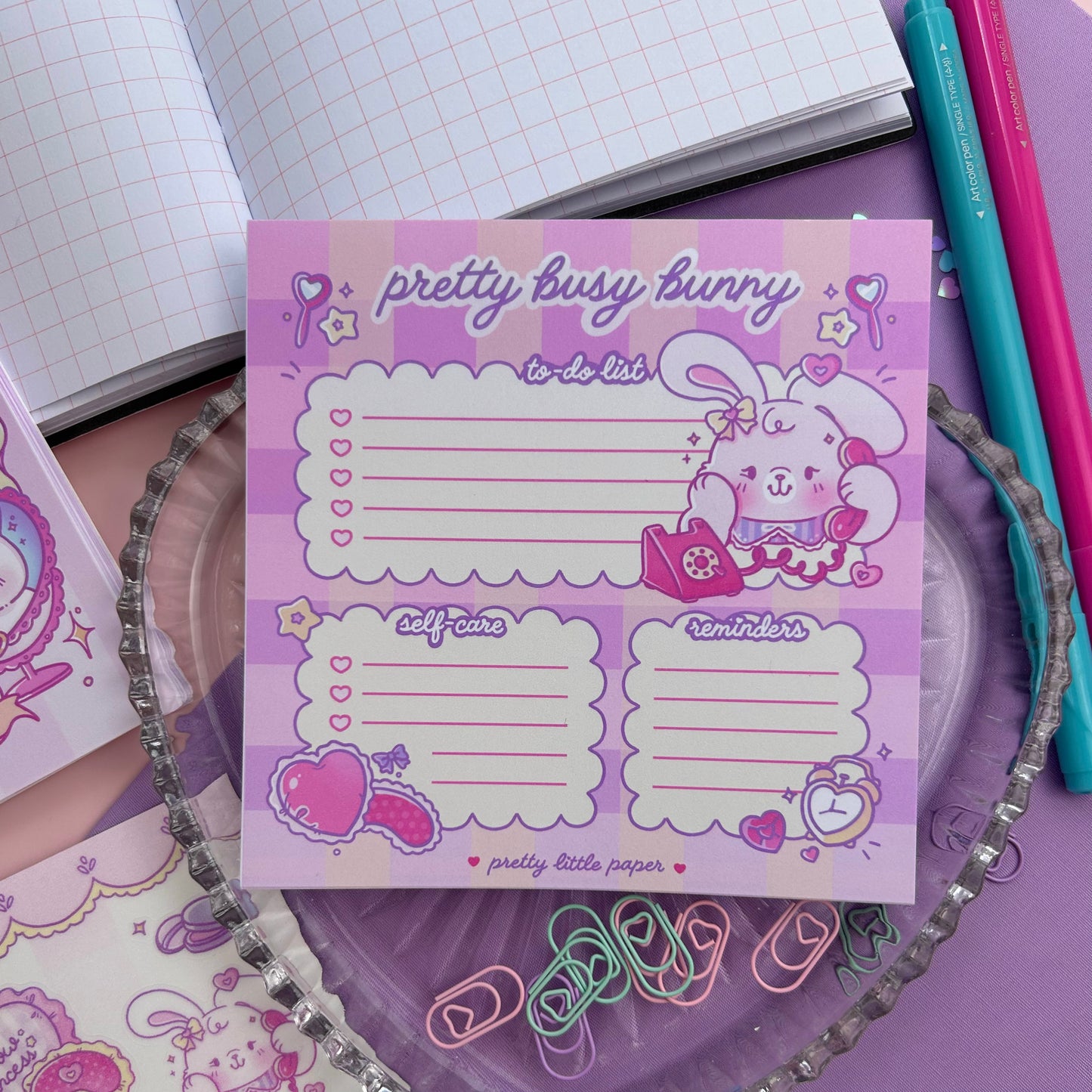 pretty busy bunny ⟡ notepad